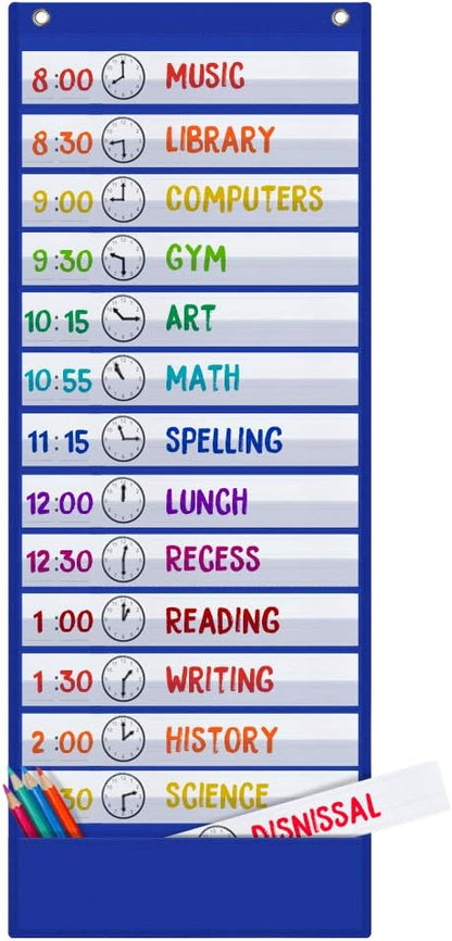 Godery Large Visual Schedule for Kids Chore Reward Chart,Bedtime Routine Chart for Toddlers,Double Side Weekly Planner Board with 109 Cards for Home School Planner,Autism Learning Materials.