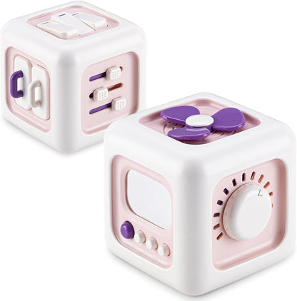 SOCBTNSO Busy Cube Toy for 1 Year Old Boy, Montessori Toys for 1+ Year Old, Travel Sensory Toys for Toddlers 1-3, Learning Fine Motor Skills| 1st Birthday Gifts 6 9 12 Months Baby