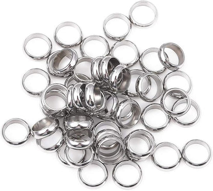 BEADIA Stainless Steel Spacer Beads 3x2.5mm Round Loose Charm Caps Beads for DIY Jewelry Making 100pcs with 1mm Hole