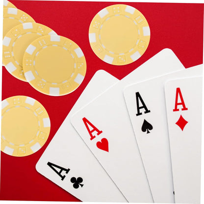 50Pcs Plastic Gaming Chips for Poker Counting Chips for Math Learning and Games Portable Entertainment Tokens for Family and Friends Gatherings