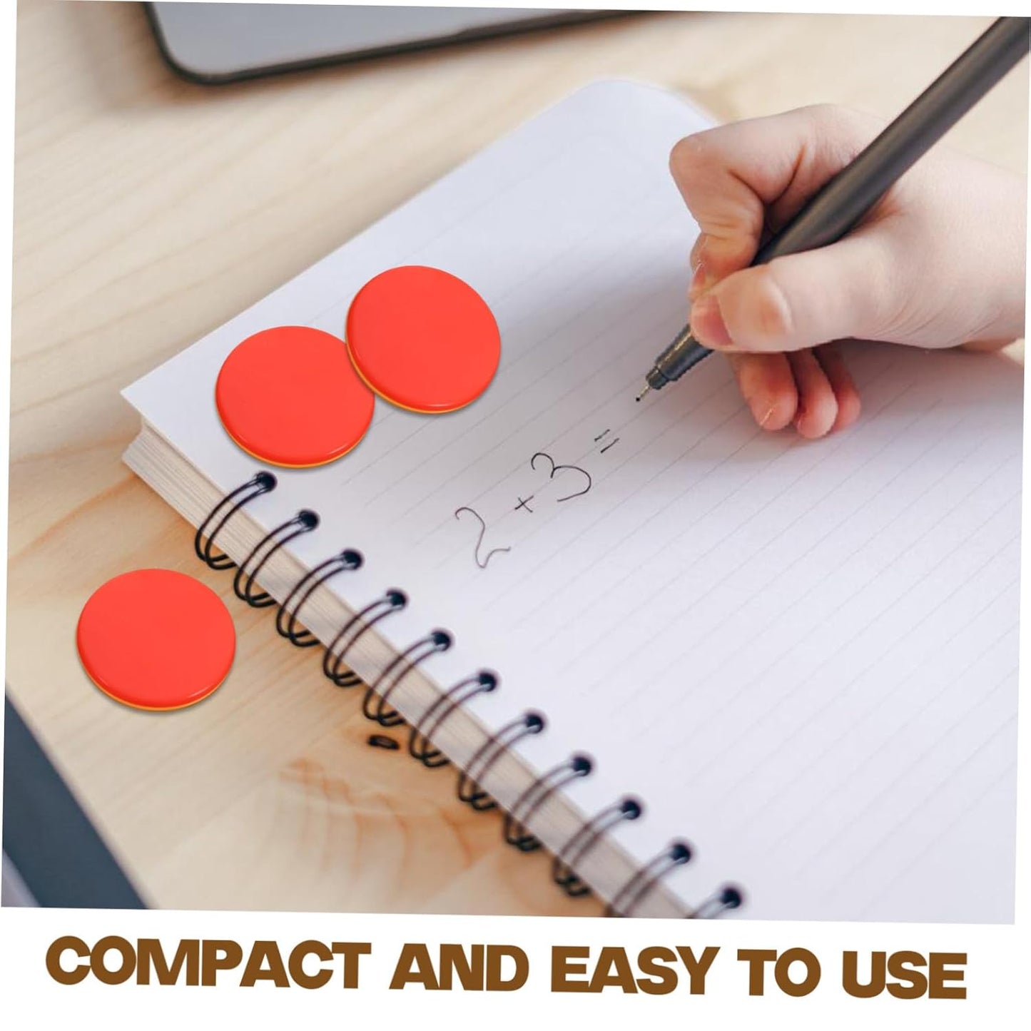 100pcs Round Counting Chips Discs for Math Games Teaching Counting Sorting Pattern Recognition Round Chip Markers for Kindergarten Learning Activities