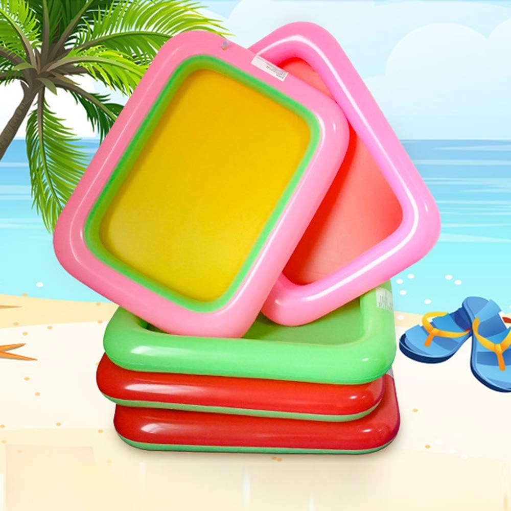 Topwon Inflatable Sand Tray for Kids - Portable Sand Box with Molds - Random Color (Random Color, 23x17)