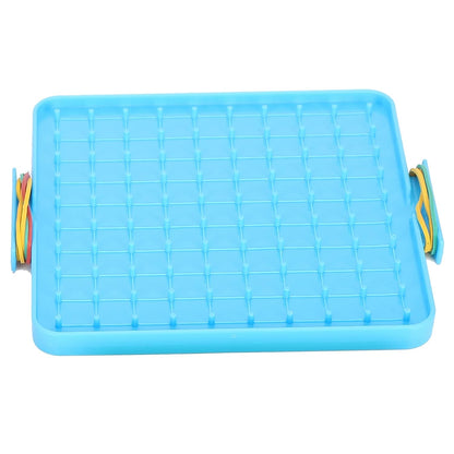 Yosoo 4Pcs Nail Board Toy Pegboard Teaching Aids Math Learning Tool with Rubber Bands for Kids Educational Toys Classroom Homeschool