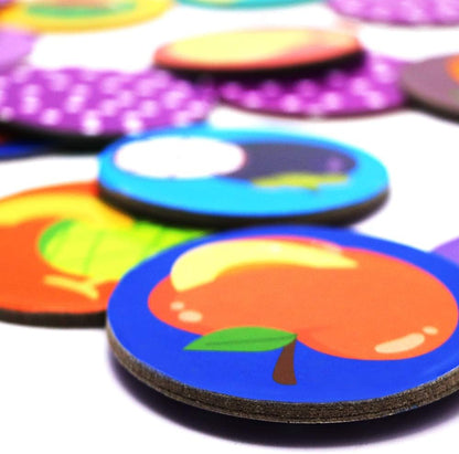 KiDEPOCH Memory Match Game – 16 Matching Pairs Preschool Memory Games Featuring Barnyard Element, Non Toxic Educational Memory Matching Game, Perfect for Kids, Toddlers, 3 Year Old or Up (Fruit)