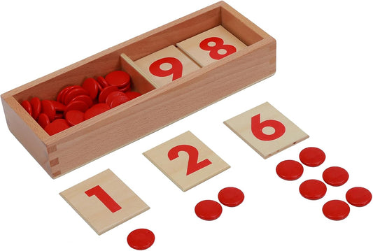 Adena Montessori Cards & Counters - Math Games & Teaching Numbers Counting Toys