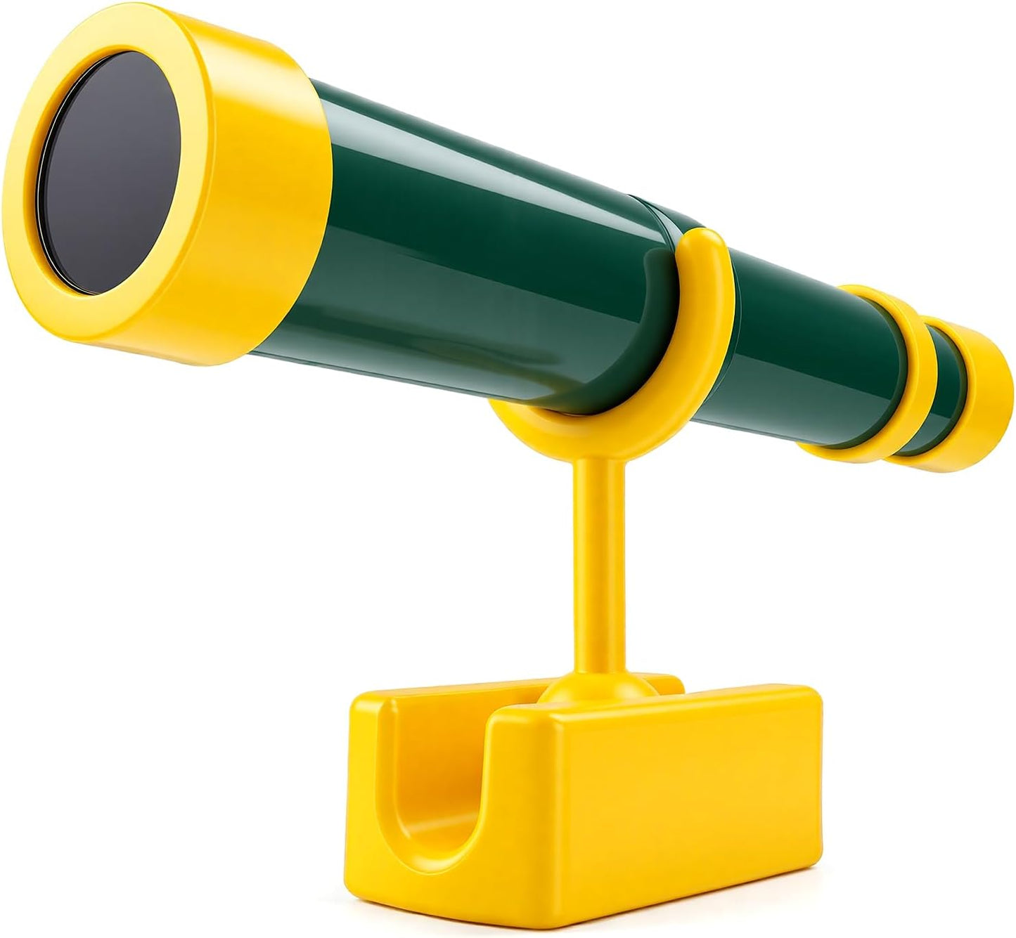 Sratte 1 Pcs Green and Yellow Telescope Playset Attachment Plastic Telescope Featuring 360 Degree Spin Magnification Effect Treehouse Playground Accessories Gifts Outdoor Playhouse