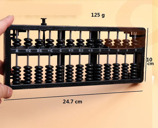 1 Piece Abacus 13 Digits, Abacus Chinese Vintage, Abacus Wooden, for Arithmetic Mathematic Education