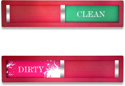 Clean Dirty Magnet for Dishwasher, Premium Stainless Steel, Dirty/Clean Speckled Design, Durable Magnet & Clear Indicators with Extra Tape (Silvery-Gray-01)