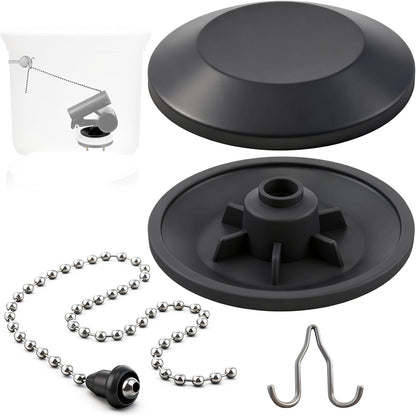 Enhon 2 Pack Snap-In Seat Disc & 1 Pcs Flush Valve Chain, Compatible with American Standard 033643-0070A, Universal Fit Heritage Series Toilets One Piece Model - #2031, Professional Grade