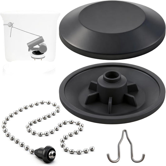 Enhon 2 Pack Snap-In Seat Disc & 1 Pcs Flush Valve Chain, Compatible with American Standard 033643-0070A, Universal Fit Heritage Series Toilets One Piece Model - #2031, Professional Grade