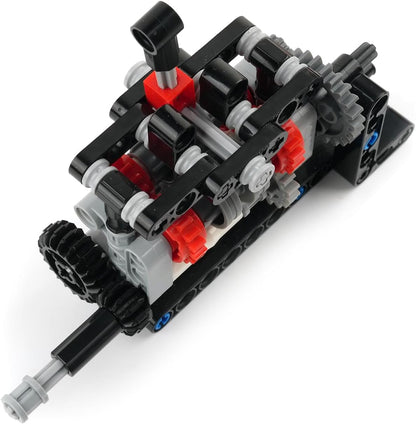 MOC High-tech 4 Speed Gearbox Model DIY Transmission Kit Power Functions Building Blocks Assemble Bricks Set (Gearbox)