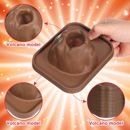 25Pcs Volcanic Model School Figure Model Experiment for Volcano Science Kit Volcano Eruption Toy DIY Demonstration Props DIY Experiment Educational Toy Stem Activity for Ages 4 to 6 Group