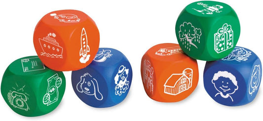 Learning Resources Story Starter Picture Cubes, Story Dice Cubes Toys, Educational Toys, Vocabulary Games for Kids, Teaches Communication, Suitable for Group Activities, Ages 4+