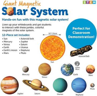 Learning Resources Giant Magnetic Solar System - STEM Planets, Earth and Sun Model, Astronomy Gifts, Montessori Science, Teacher Supplies, Space Classroom Must Haves, Educational Activity