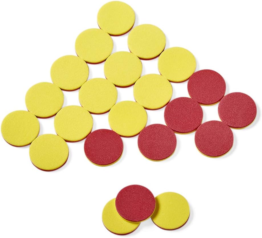 hand2mind Foam Two-Color Counters, Red and Yellow Counters, Counting Manipulatvies, Math Counters for Kids, Counting Chips, Math Manipulatives, Math Bingo Chips, Counters for Kids Math (Pack of 200)
