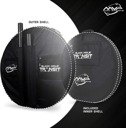 MVP Disc Sports Black Hole Pro 24-Chain Portable Disc Golf Basket with Transit Bag