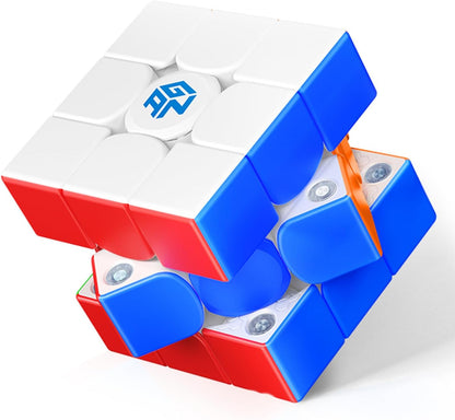 GAN 356 ME, Speed Cube 3x3 Magnetic Puzzle Toy with 48 Magnets GES Pro+ Customized 12 Tension Settings, Ideal for Children Kids Adults, GAN 356 M Upgraded Version, Frosted Version
