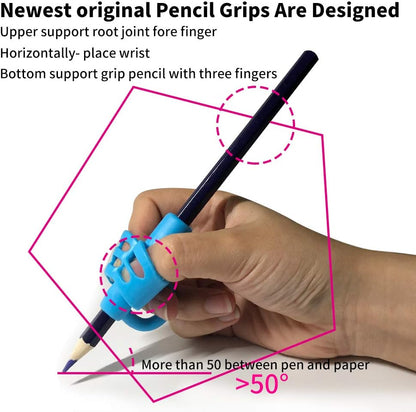KOABBIT Pencil gripper kids/toddler handwriting aid tools for beginners,Pencil Holder for preschooler 2-4 Years learning to Write for Children's Training Pen Holding Posture Correction Tools(3 PACK)