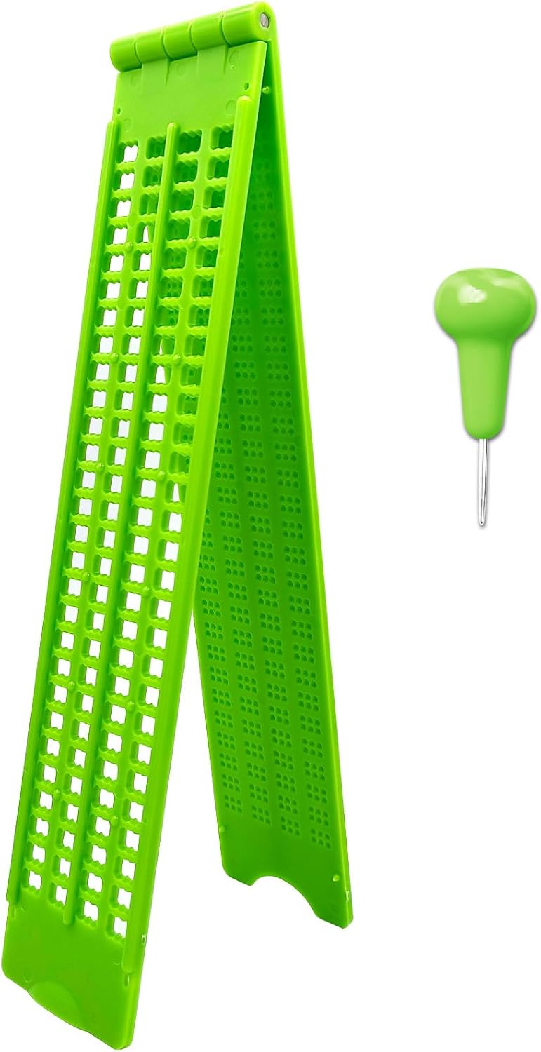 The Blind Abacus - Professional 15-Row Braille Learning Tool with Tactile Signs, ABS Material - Ideal for Math Concept Learning (14+ Years Old and Above to use)