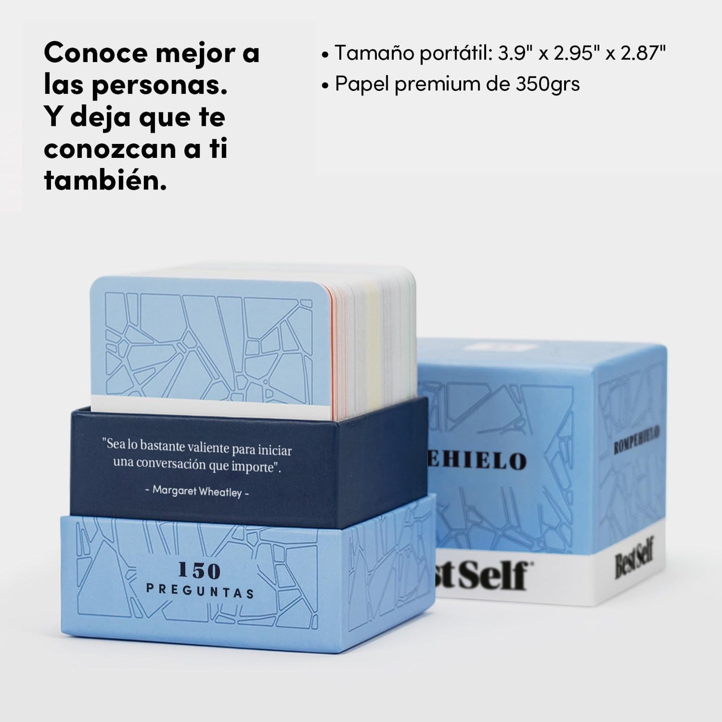 BestSelf Icebreaker Deeper Talk Deck - Conversation Starter Card Pack to Deepen Friendships with 170 Prompts to Create Real Conversations for Friends, Coworkers, Family, Dates
