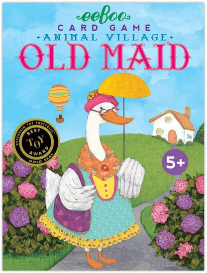 eeBoo Old Maid Playing Card Game - 50 Career Themed Cards, Classic Matching Card Game, Durable Oversized Cards, Screen-Free Fun, Ages 5+
