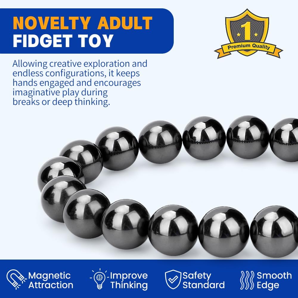 Fidget Magnet Toy for Adults, Magnet Hand Roller, Magnetic Toy for Men, Magnet Slime Ferrite Putty Office Desk Decorations, Gift for Science Kit 21 PCS
