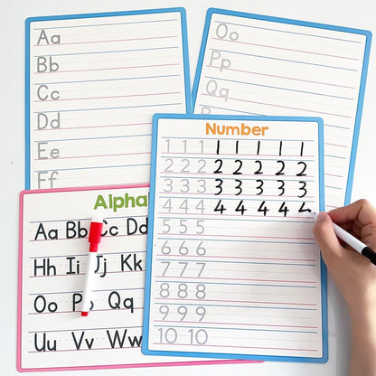 Lachilly Double Sided Dry Erase Handwriting Practice Boards Fractions Learning Place Value from Billions to Decimal Numbers Math Grid Manipulative Lapboard for Students