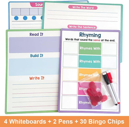 Lachilly Double Sided Dry Erase Handwriting Practice Boards Fractions Learning Place Value from Billions to Decimal Numbers Math Grid Manipulative Lapboard for Students