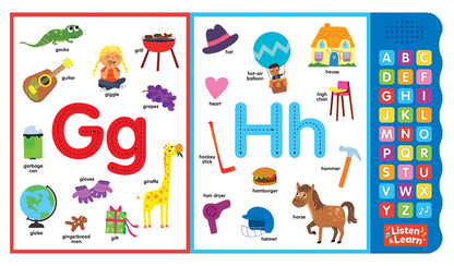 Let’s Learn ABCs – Interactive Toddler Sound Book with 27 Buttons | Tracing, Alphabet Song, Children's Board Book | Learn Letters & First Words | Fun Learning Activities for Boys & Girls