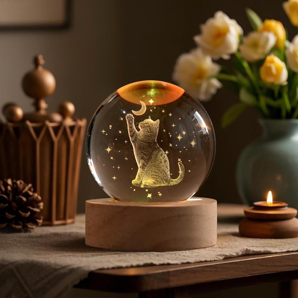 3D Solar System Crystal Ball Space Lover Model Themed Gifts 3D Planets Glass Ball 60mm Decorative Sphere Decor Astronomy Birthday Gift