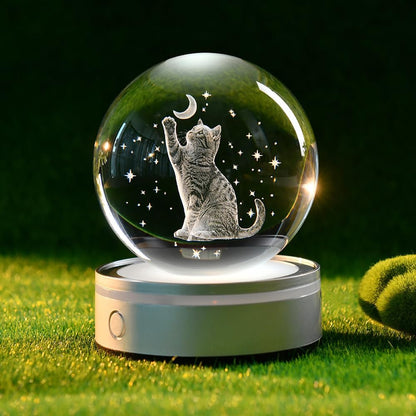 3D Solar System Crystal Ball Universe Glass Ball Space Astronomy Gift Planets Model Science Astrophysics Gifts Solar System Night Light Glass Globe Decor with 12 Colorful Modes Light Base