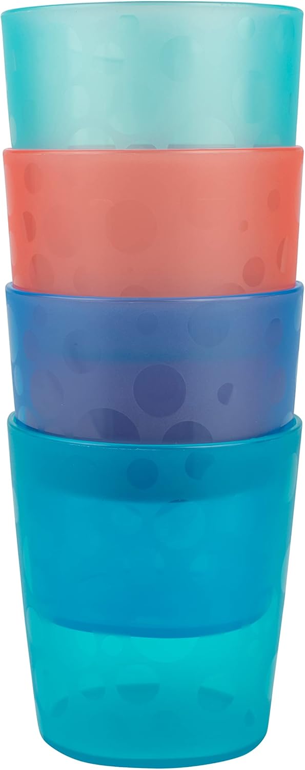 Dr. Brown's Toddler Tumblers, Stackable Open Training Cups, BPA-Free, 18m+, 4-Pack