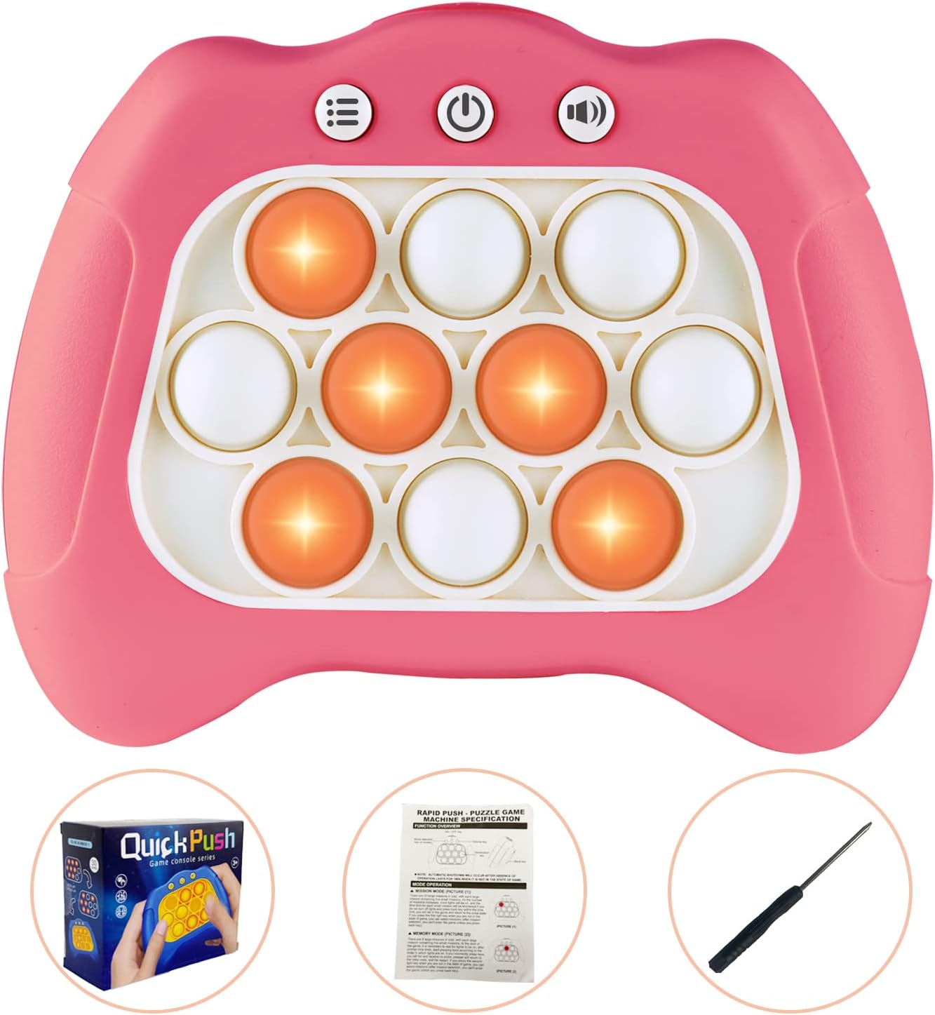 Intoypad Pop The Target! Handheld Speed Push Game Machine: A Fun Multiplayer Game for Family. Sensory Fidget Toy Christmas Toys Gifts for 6 7 8 9 10 11 12 Years Old Kids Road Trip Car Games Light Blue