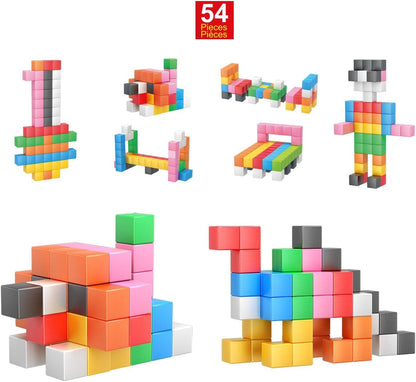 PicassoTiles Infinite Magnetic Puzzle Magic Cube Easy-Connect Brain Teaser Toy Set Magnet Pattern Block Matching Toys Free Ideabook 150+ Inspirations STEM Learning Kids Boys&Girls Age3+ PTC25