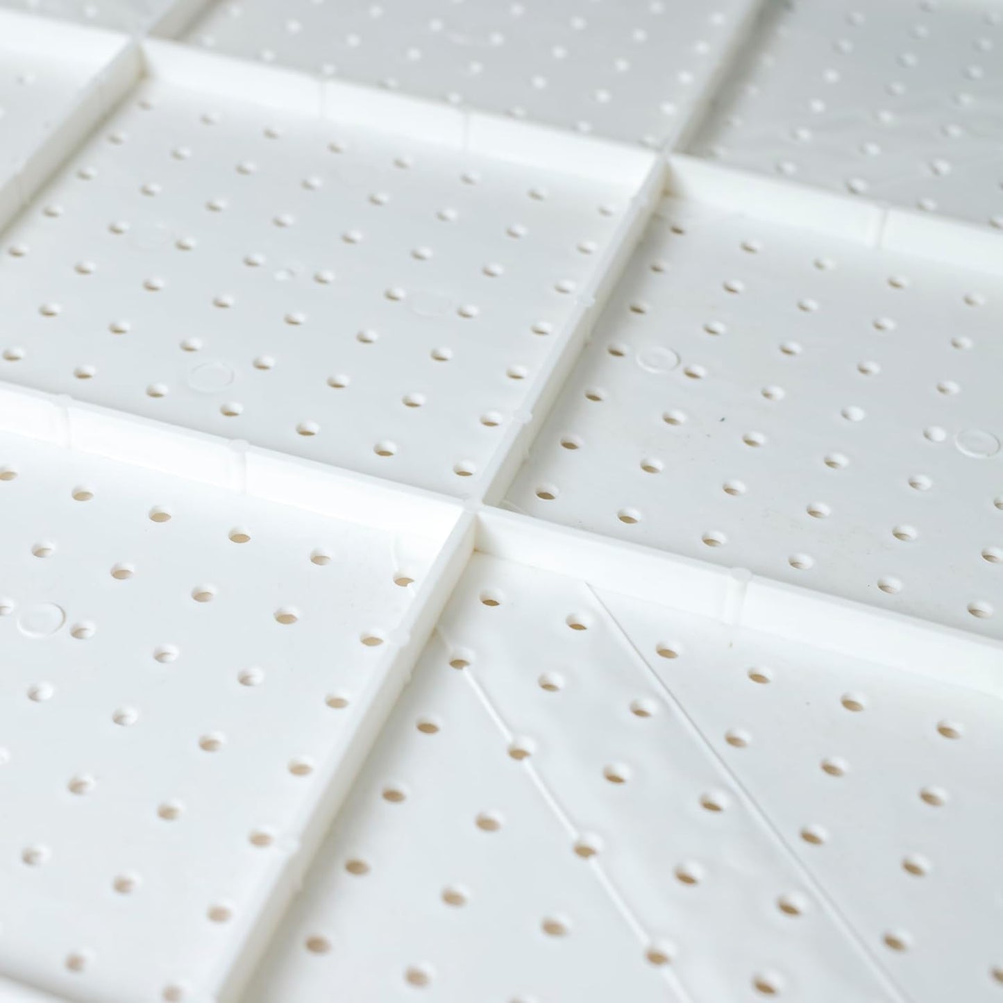 WallPeg PEGBOARD Panels Peg Board Plastic Pegboard Kit 24"x24" (2, White)