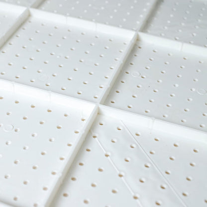 WallPeg PEGBOARD Panels Peg Board Plastic Pegboard Kit 24"x24" (2, White)