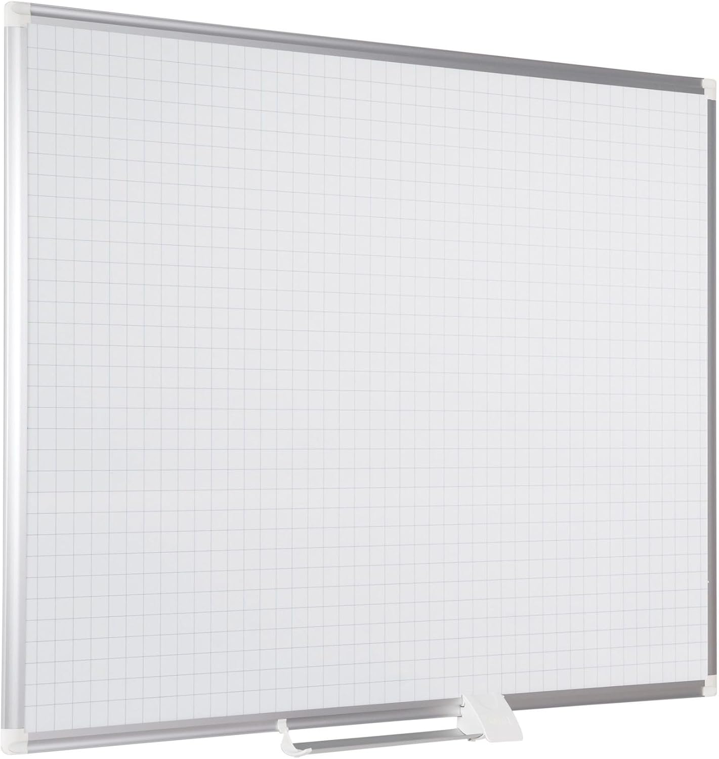 MasterVision gridded Magnetic Steel Dry Erase Planning Board, 1 x 2 Grid, 36 x 24, White Surface, Silver Aluminum Frame