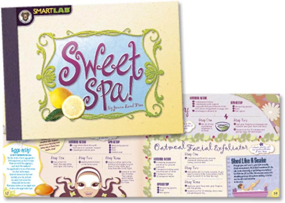 SMARTLAB Toys All Natural Spa Lab - 22Piece - 30 Soothing Spa Recipes - Includes 4 Bath Bomb Molds & 2 Lip Balm Pots
