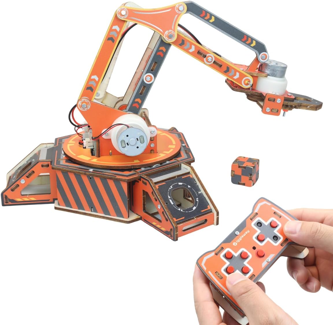 Robot Arm Kit, 360° Rotating Stem Robotic Arm Building Kit for Kids 12-14, DIY Wooden Science Experiment Project Engineering Kit for Boys/Teens/Adults, Birthday Toys Gifts for Teen Boys Girls 12-15