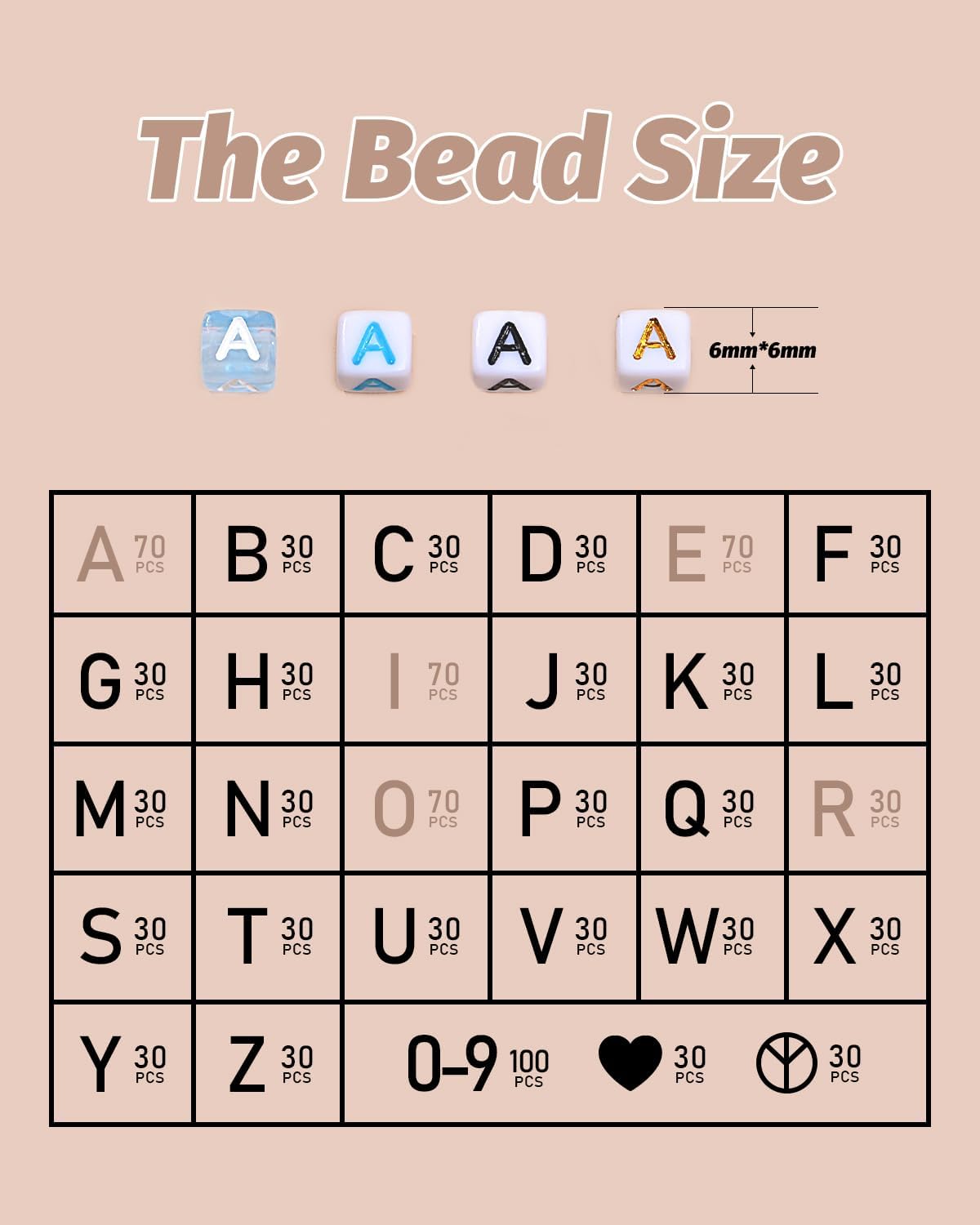DoDoBeads 1270 Pcs Letter Beads Kit, White and Colorful Square Acrylic Alphabet Beads with Extra Vowels, Numbers & Spacers, Perfect for Friendship Bracelets