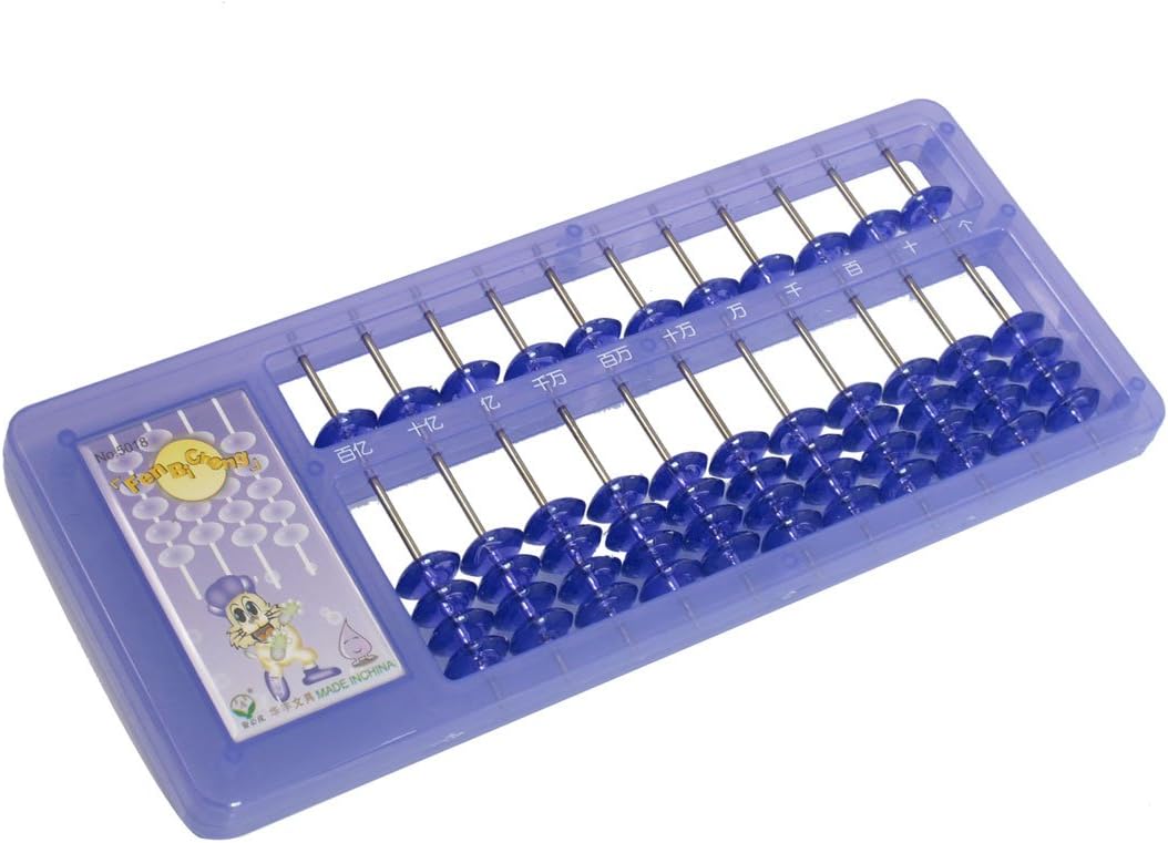 Ruilogod Kids 55 Plastic Beads Purple Frame Japanese Soroban Calculation Abacus (id: eca 8a7 327 76d ddf