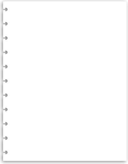 Eleven Discs Discbound Paper, Junior Size Mileage Log Sheets - Premium 120gsm Heavyweight Notebook & Planner Refills - 8 Discs, 5.5 x 8.5 in - Punched for Circa, Arc, TUL (50 Sheets)