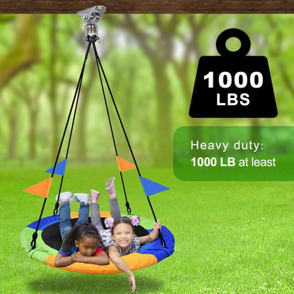 SELEWARE Anti-Squeaking Swing Hanger Stainless Steel Swing Set Hook Ceiling Mount Bracket for Hammock Chair Toddler Swing Yoga Swing Punching Bag 2 Packs