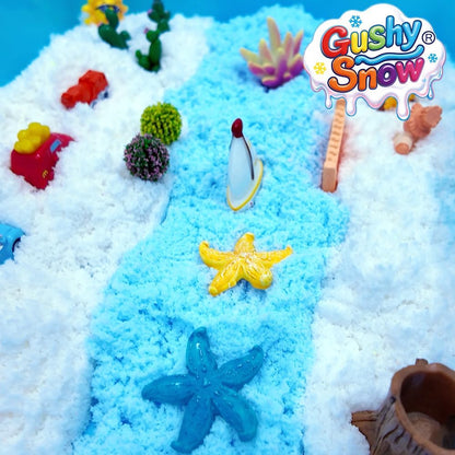 Sensory Bin Filler for Toddlers, Fake Snow Play Sand, Soft Latex Sensory Table Fillers for Classroom Learning, White Sensory Material for Indoor Sensory Play