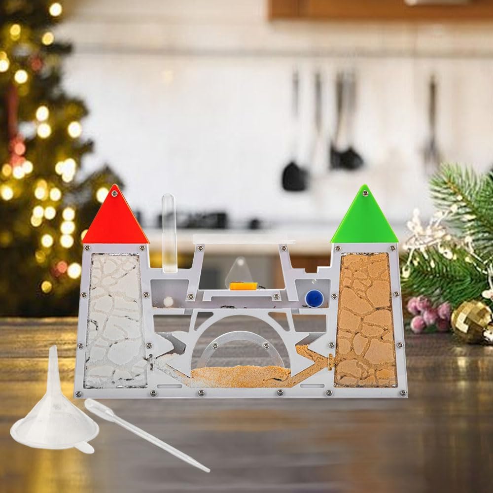 ELNMLHT Ant Farm Kit for Kids, Sand Ant Colony Terrarium, Educational & Learning Science Kit Toy for Kids & Adults
