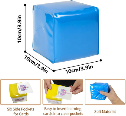 Pocket Story Dice for Kids Playing Game Cubes for Classroom Teaching, Education Soft Foam Dice Teacher Teaching Story Cubes Toys for School Learning Activities(Set of 1)