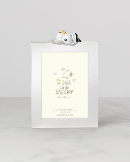 Reed and Barton Home Decor, Little Snoopy Musical Water Globe, Made from Metal & Glass, Room Decor, Plays Rock-A-Bye Baby, Snow Globe, Kids Gift, Decorations, Snoopy Design (Silver & White, 1 Piece)