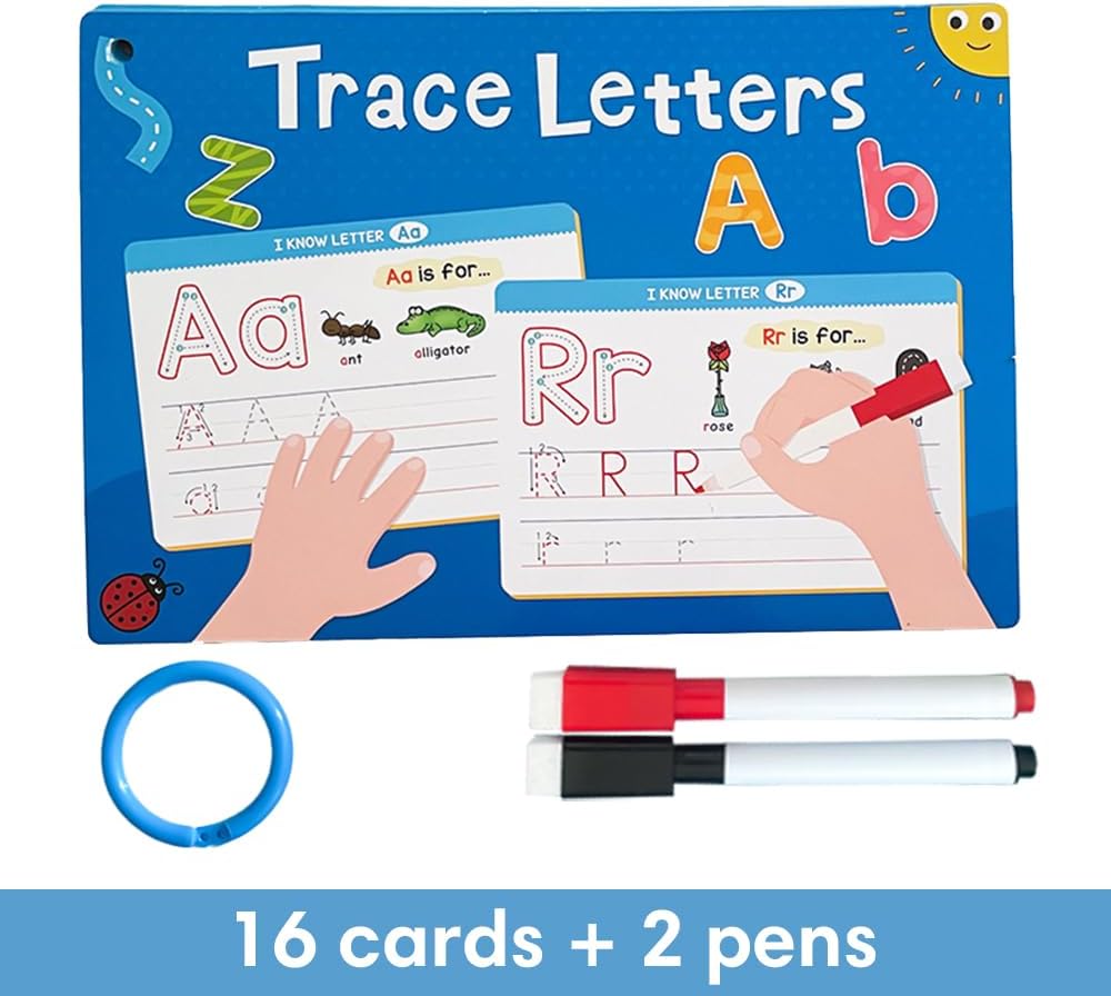 Lachilly 1-100 Double-Side Flashcards - Dry Erase Handwriting Practice Learning Tracing Number Flash Cards - Preschool Pre Kindergarten Educational Resources for Toddlers Age 3-5