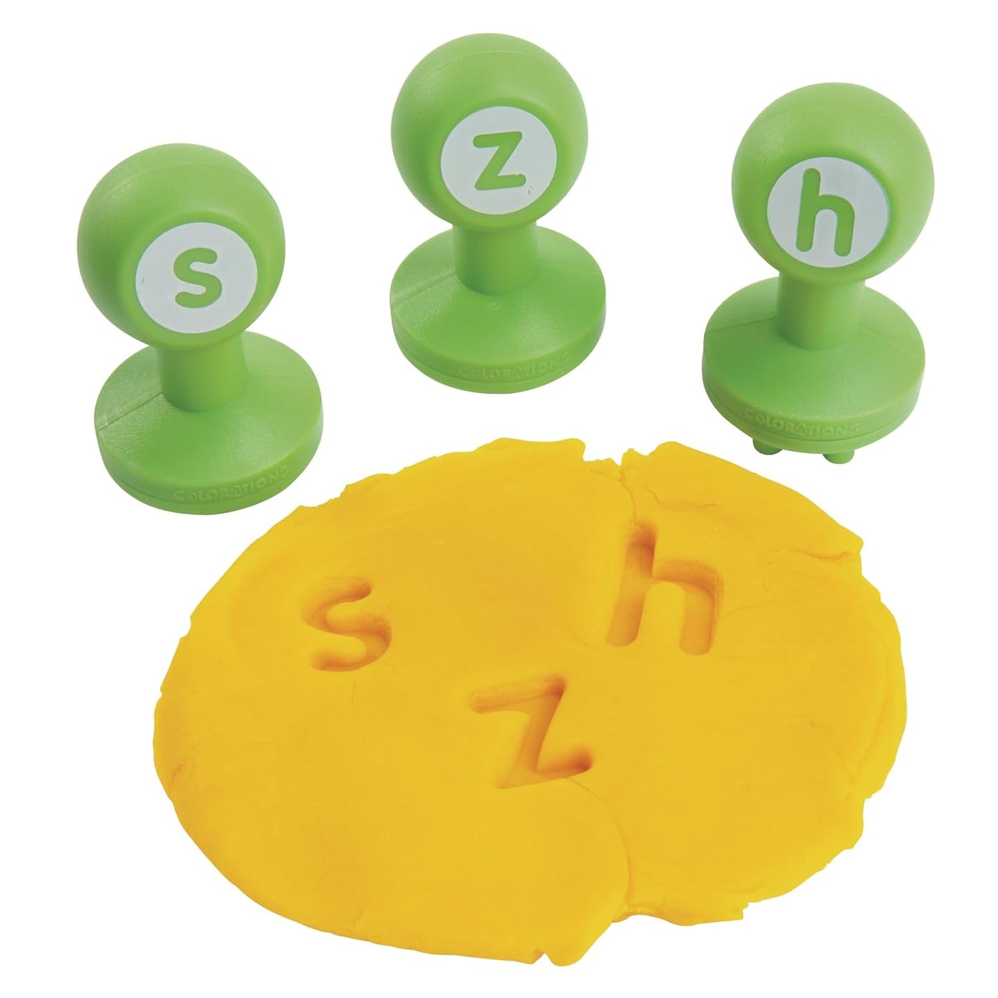 Colorations Alphabet Dough Stampers Set, Uppercase Letters – Set of 26 Letter Stamps, Fun ABC Learning Tool for Toddlers, Ideal for Classroom and Home Learning