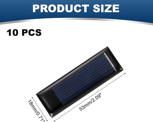 MECCANIXITY 10PCS 2V 0.08W 0.04A Mini Solar Panels for Solar Power, Small Solar Photovoltaic Cells Charge DIY Electric Toy Materials Solar System Kits, 1.57" x 1.57"